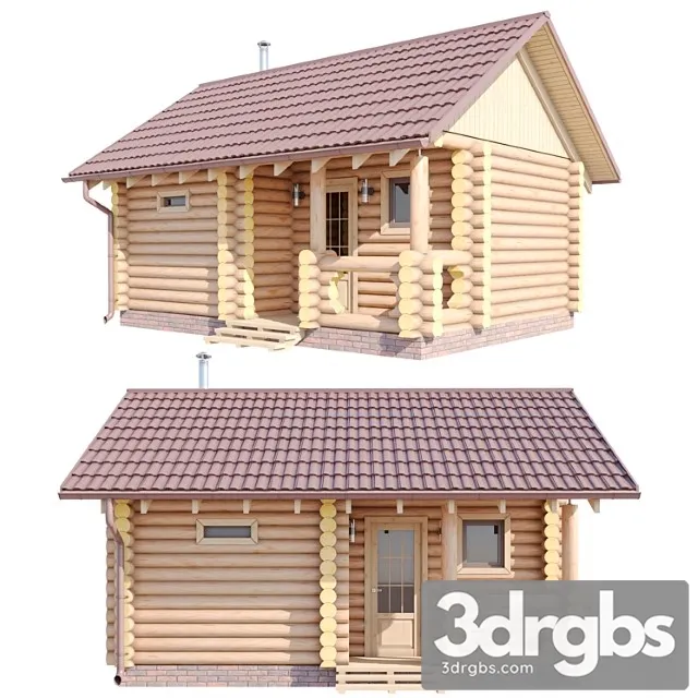 Bania Iz Brevna 4 5kh6m 1 3D Model Download