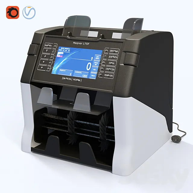 Banknote counter Magner 175F 3D Model Banknote counter Magner 175F 3D Model