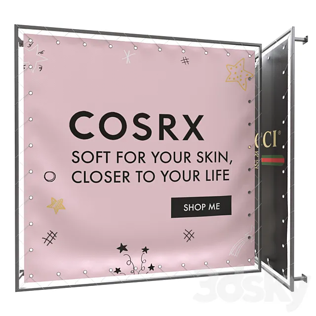 Banners (grommet) 3D Model Banners (grommet) 3D Model