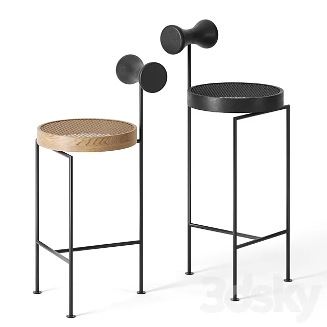 Banqueta Torno Chairs by Gustavo Bittencourt 3DModel