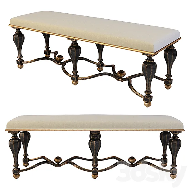 banquette Chelini 3D Model banquette Chelini 3D Model