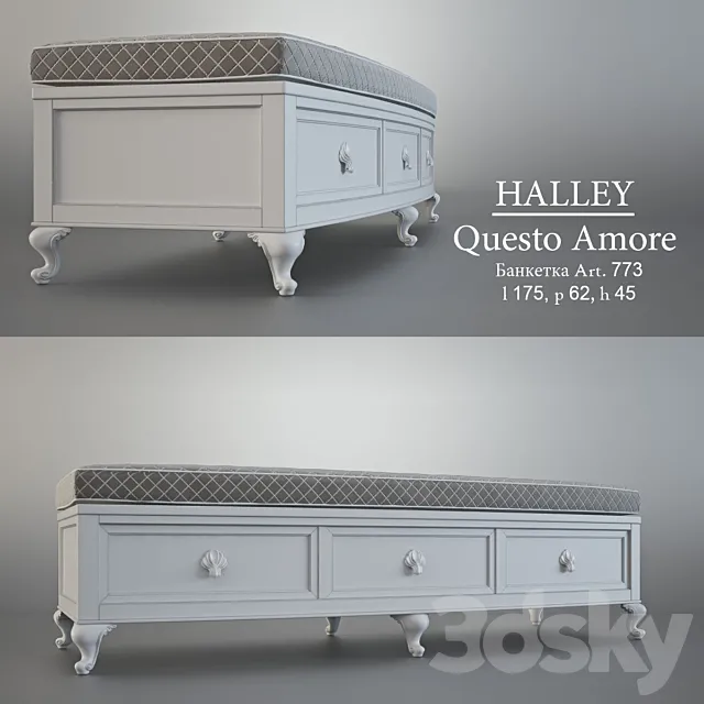 Banquette. HALLEY_Questo Amore_art.733 3DModel Banquette. HALLEY_Questo Amore_art.733 3DModel