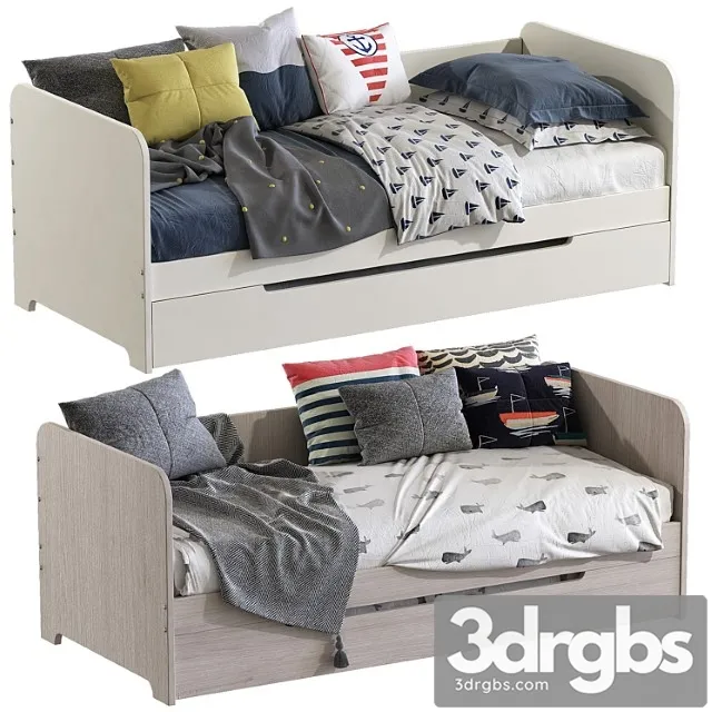 Banquette Lit Gigogne Bed 3D Model Download
