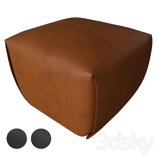 BAO NATURAL LEATHER OTTOMAN BY VIOLA TONUCCI 3D Model BAO NATURAL LEATHER OTTOMAN BY VIOLA TONUCCI 3D Model