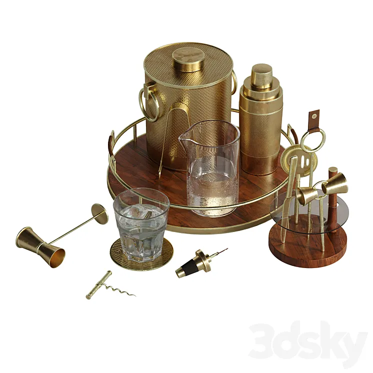 Bar accessories set 1 3D Model Free Download Bar accessories set 1 3D Model Free Download