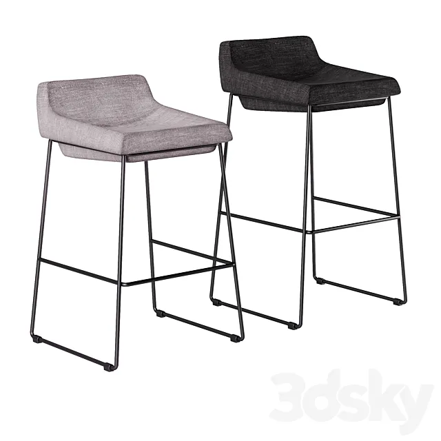 Bar and semi-bar stool Concepto COMFY 3D Model