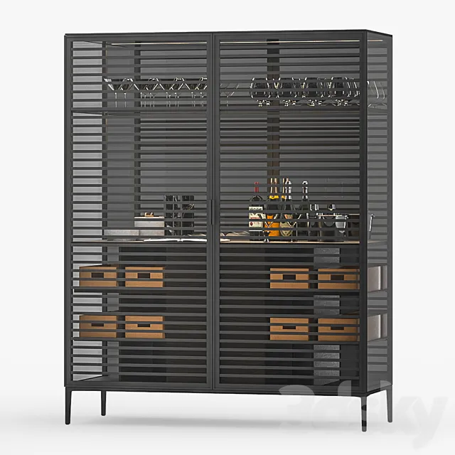 Bar cabinet Alambra Rimadesio N3 3DModel