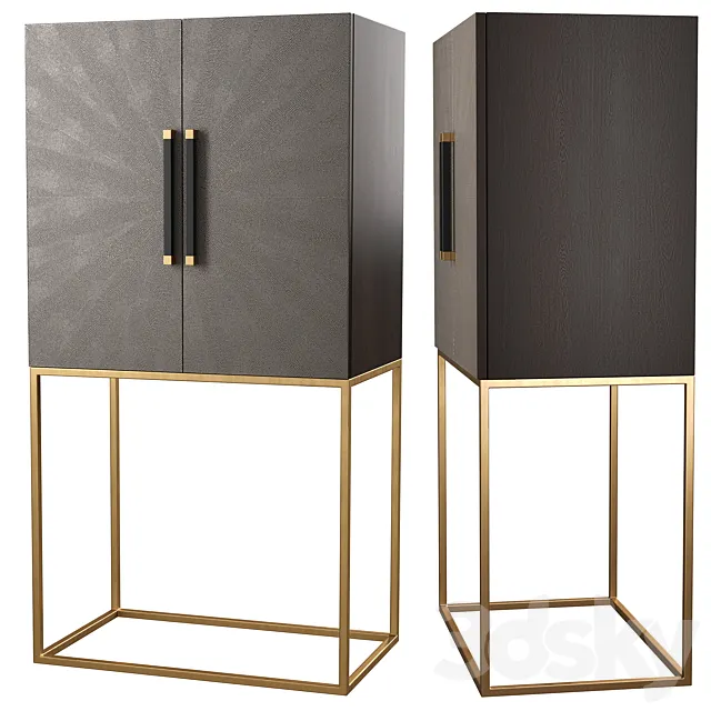 Bar cabinet Theodore Alexander CURTICE BAR CABINET 3DModel
