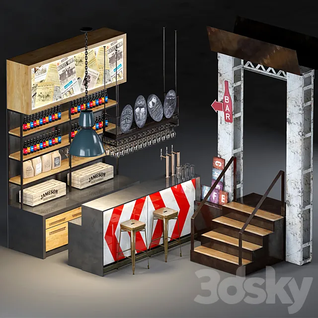 Bar Cafe Saporem Chueca 3D Model