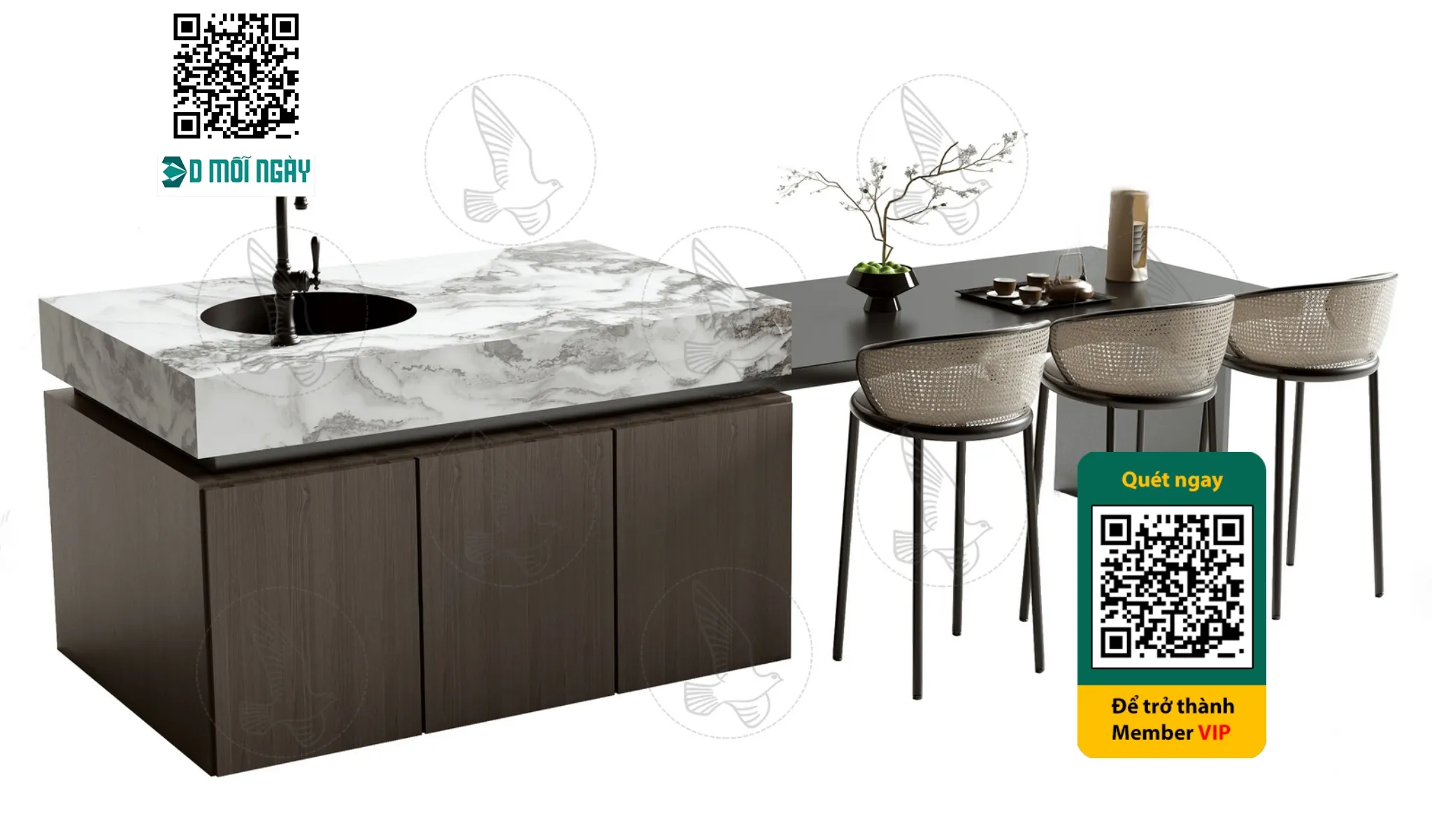 Bar chair 3D – 001 – 3706