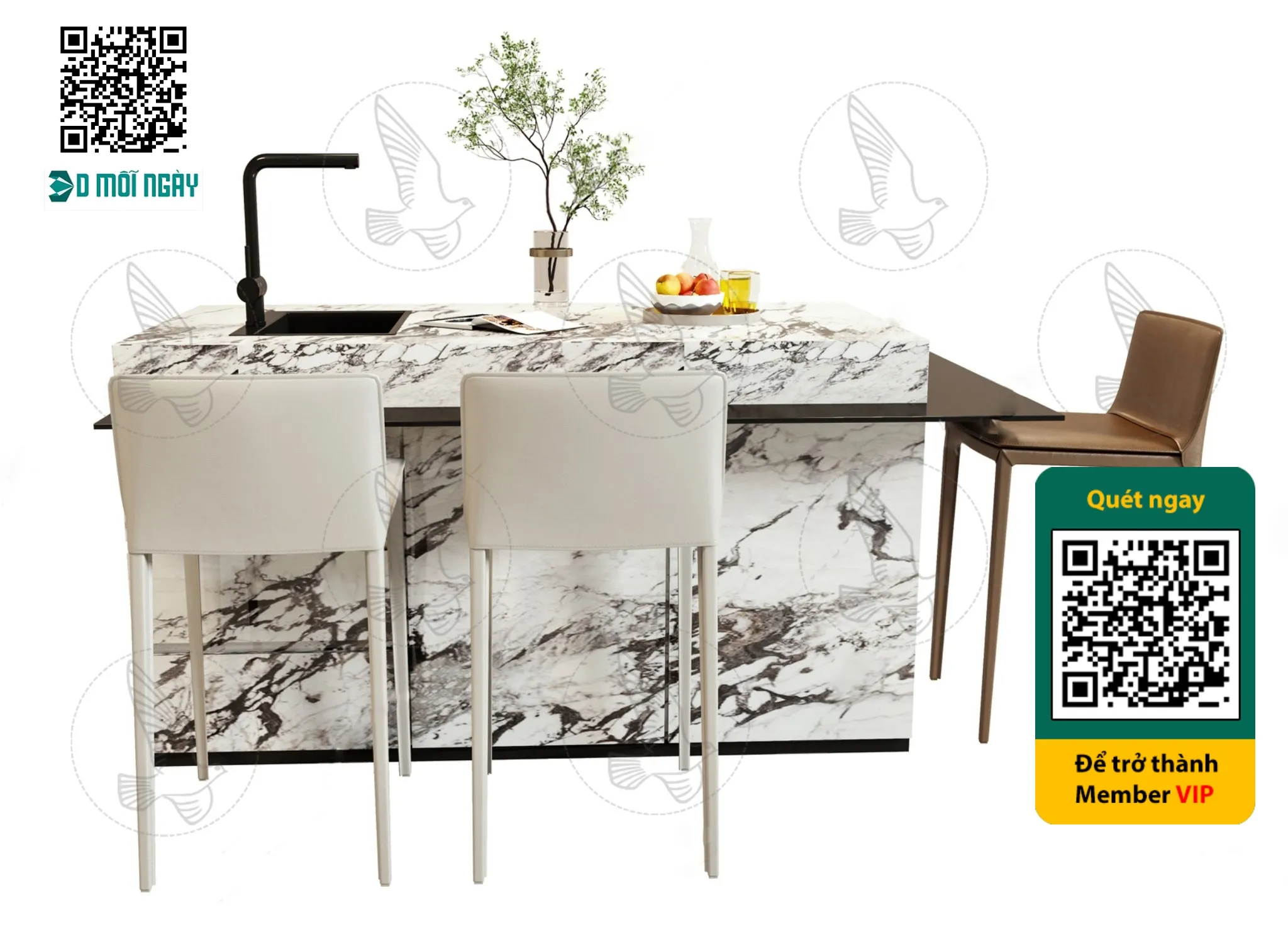 Bar chair 3D – 002 – 3707