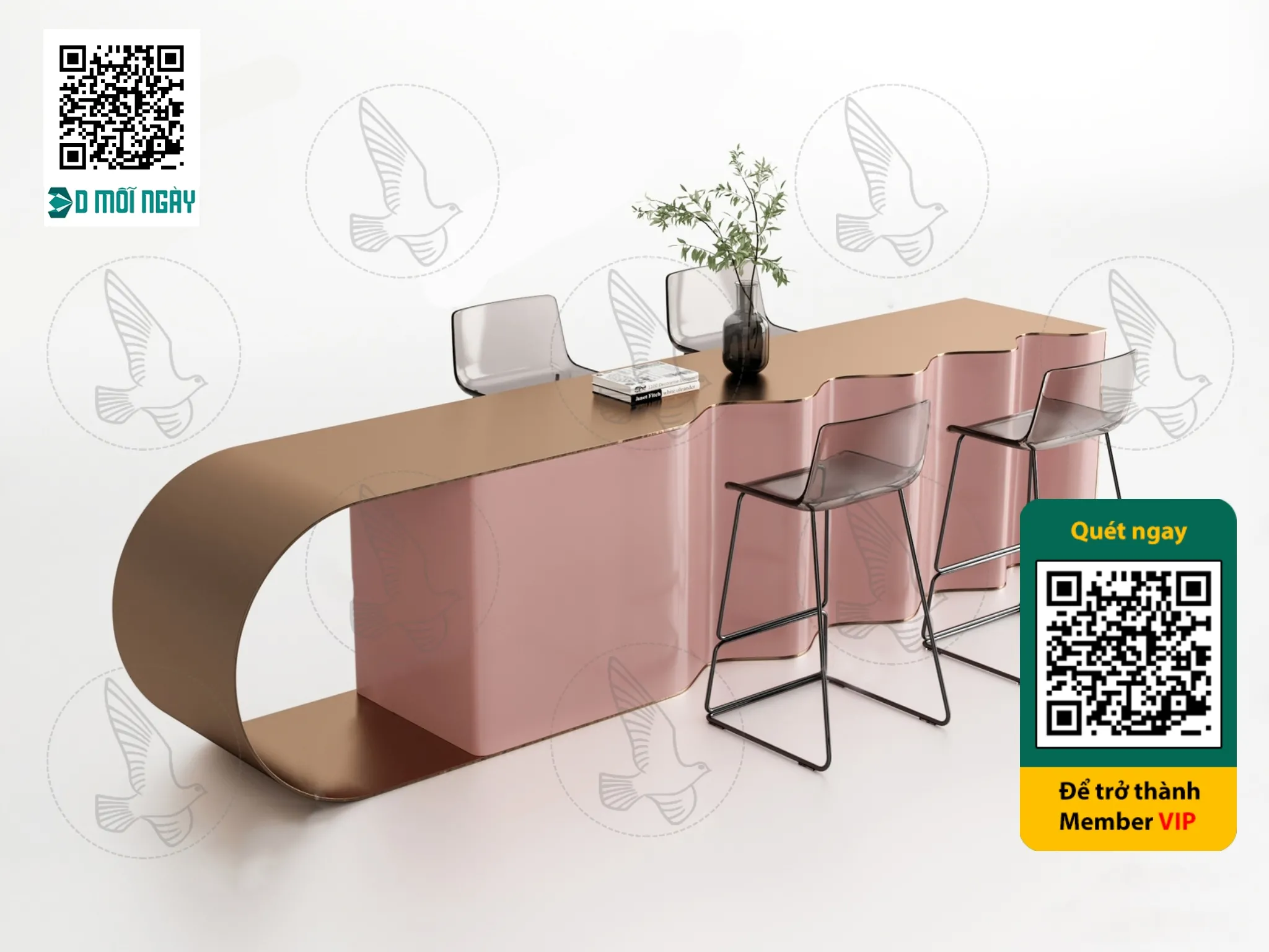 Bar chair 3D – 005 – 3710