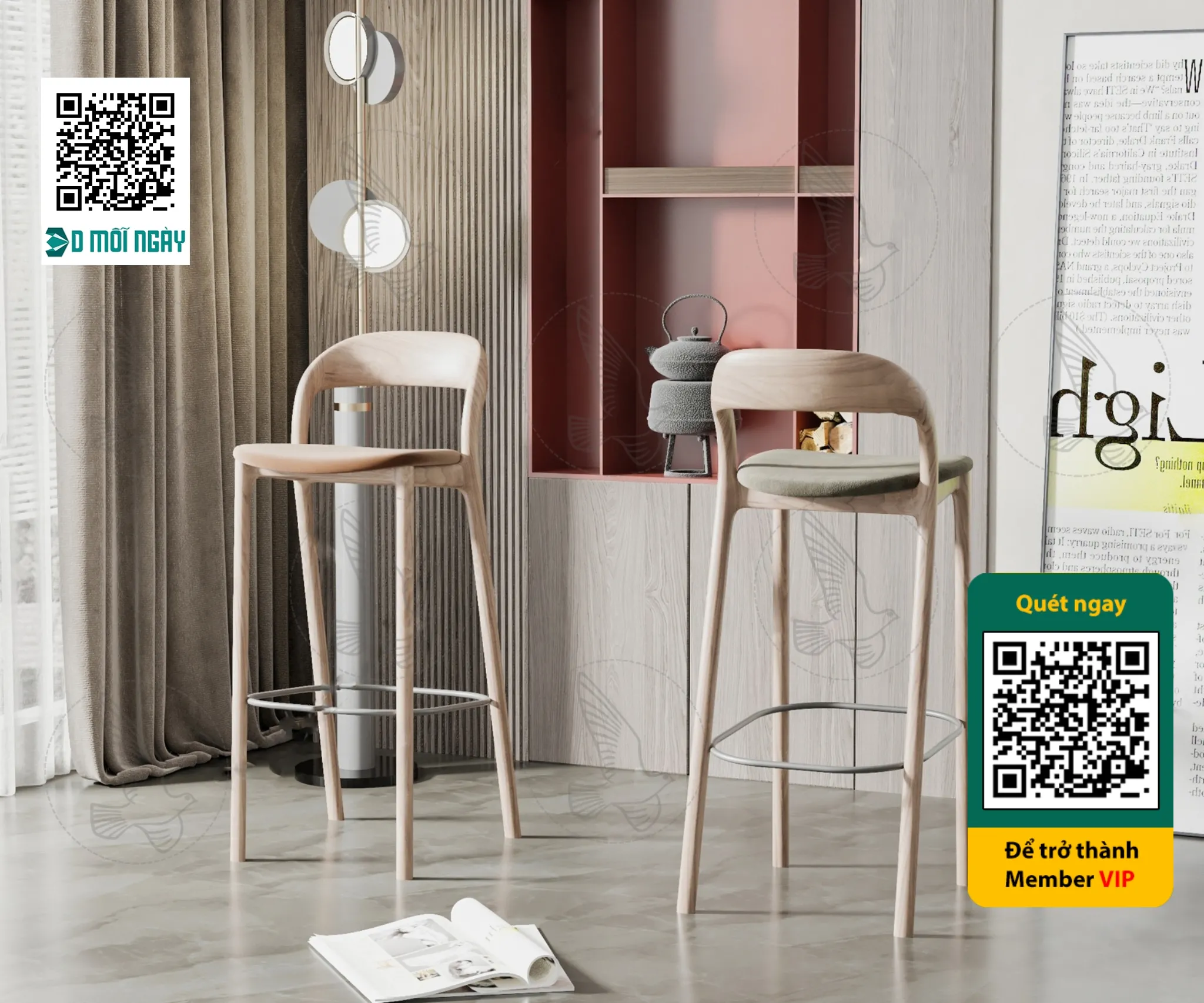 Bar chair 3D – 008 – 3713