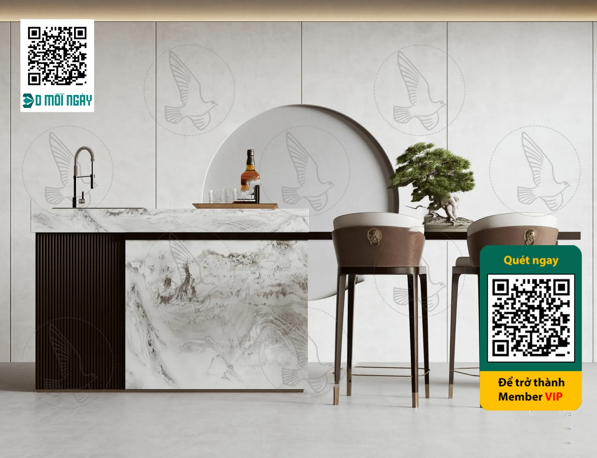 Bar chair 3D – 015 – 3720