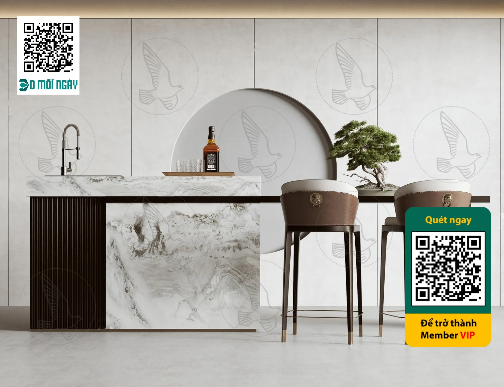 Bar chair 3D – 021 – 3726