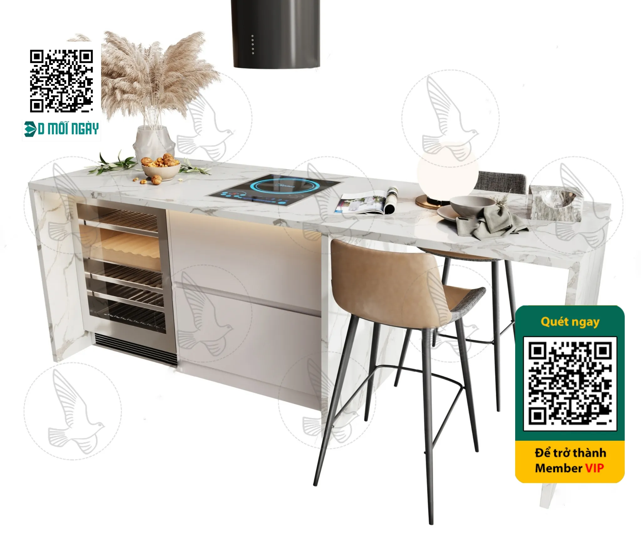 Bar chair 3D – 023 – 3728