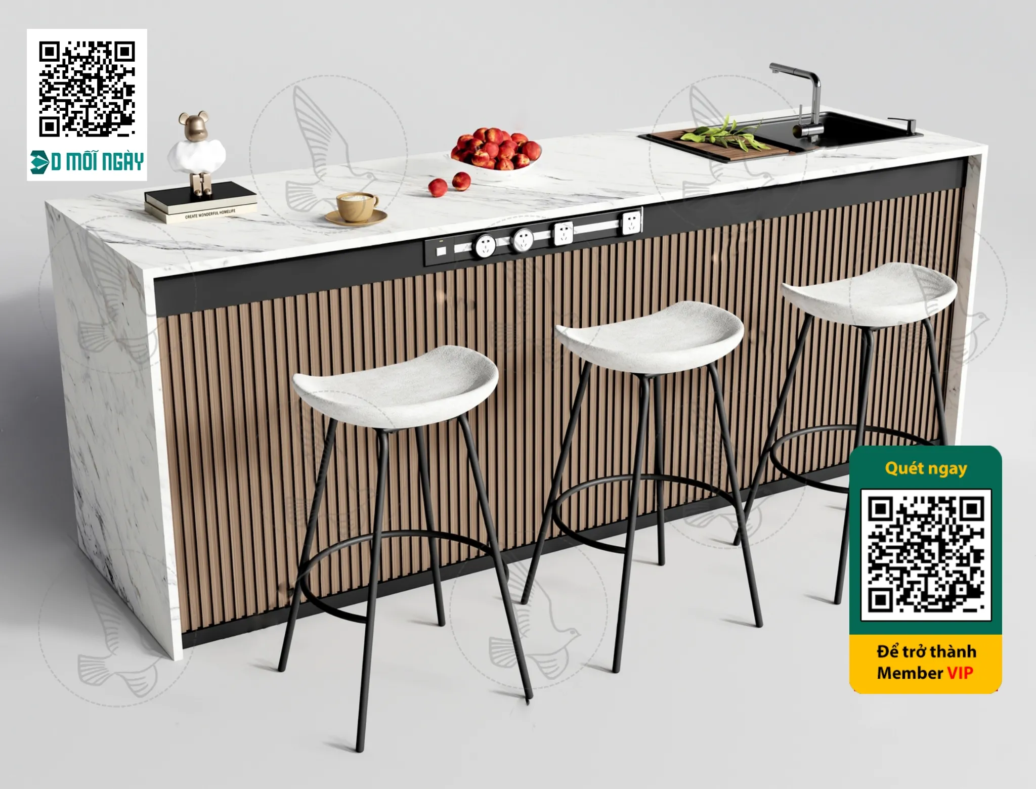 Bar chair 3D – 024 – 3729