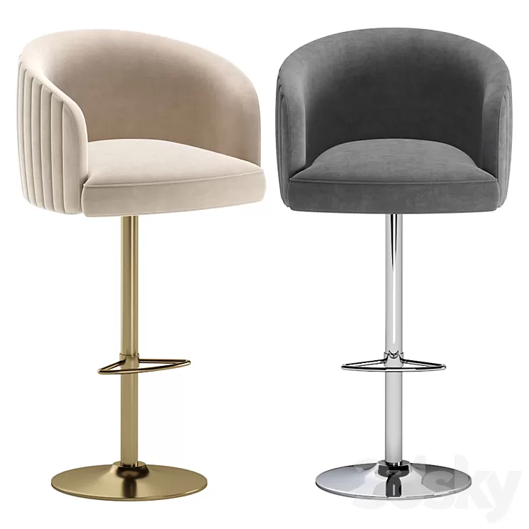 BAR CHAIR AIRT by Cazarina Interiors 3 Colors Version\/БАРНЫЙ СТУЛ ЭЙРТ 3D Model Free Download