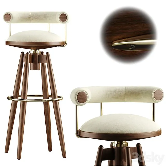 Bar Chair DYLAN 3D Model