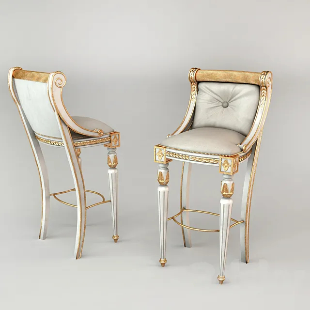 Bar Chair Riva 3D Model Bar Chair Riva 3D Model