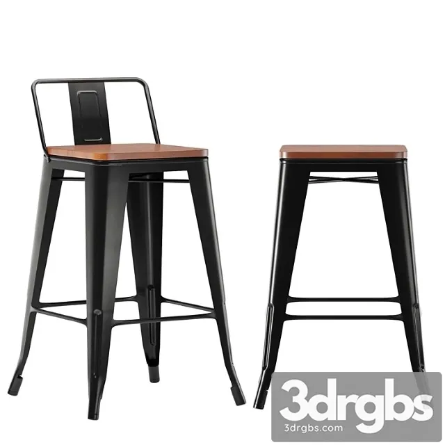 Bar chair tolix wood Bar chair tolix wood