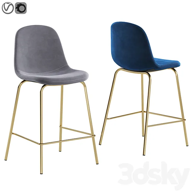 Bar chair Valencia 3D Model