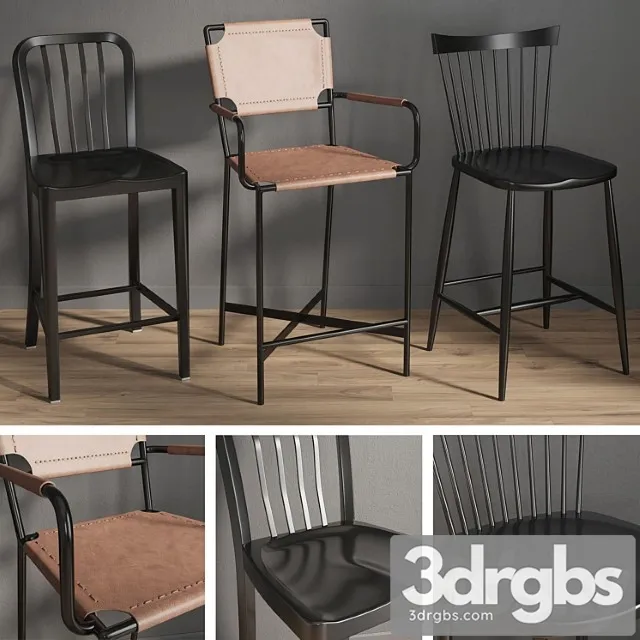Bar chairs 2 2 3D Model Download