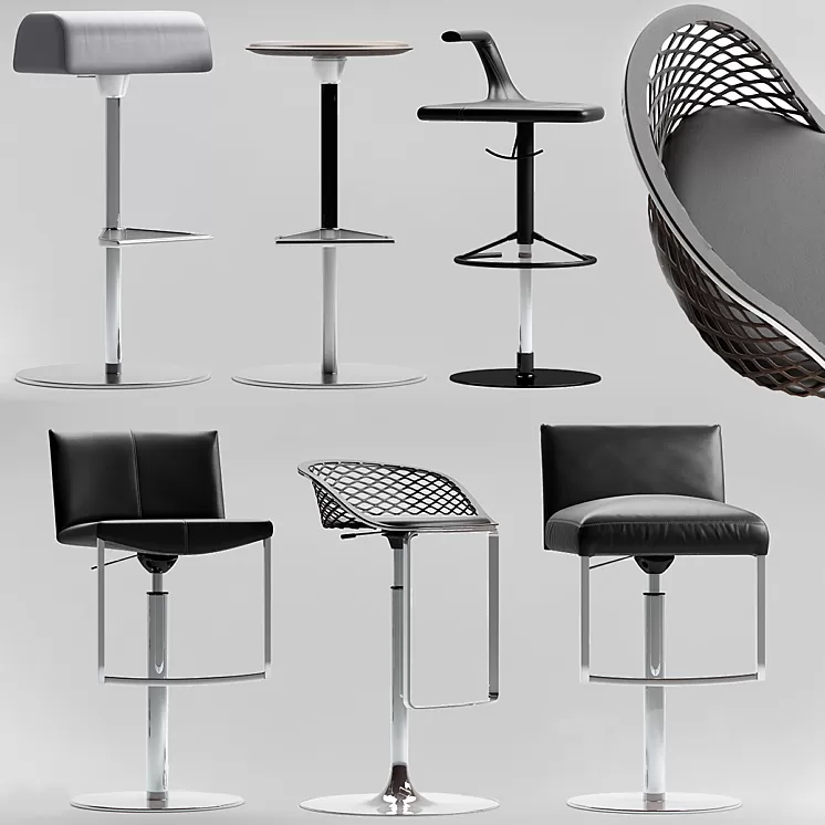Bar chairs 3D Model Bar chairs 3D Model