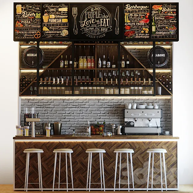 Bar counter 2 3DModel