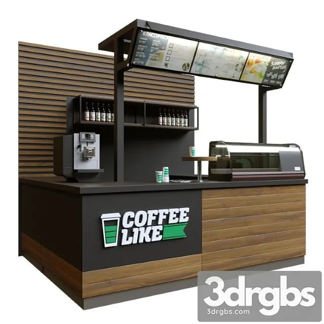Bar counter coffee like 3D Model Download