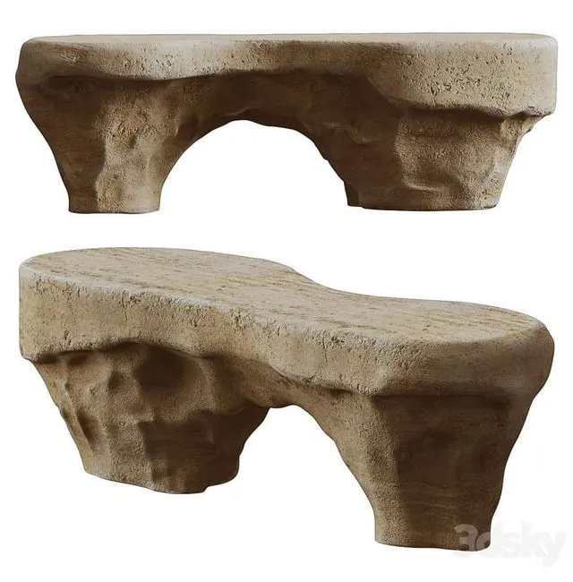 Bar counter (stone) 3D Model