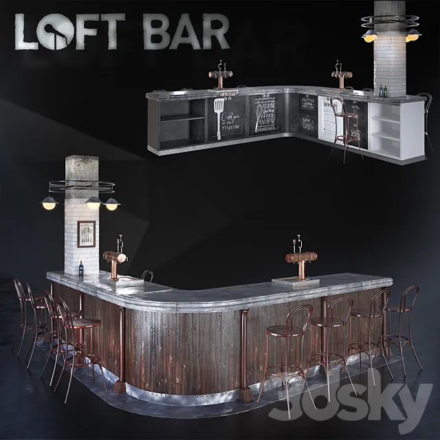 Bar Reception _ Bar Counter 3D Model