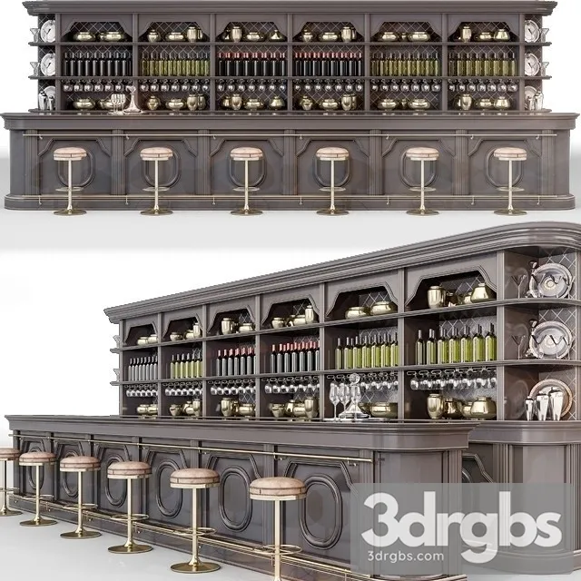 Bar Reception Desk 2 3D Model Download