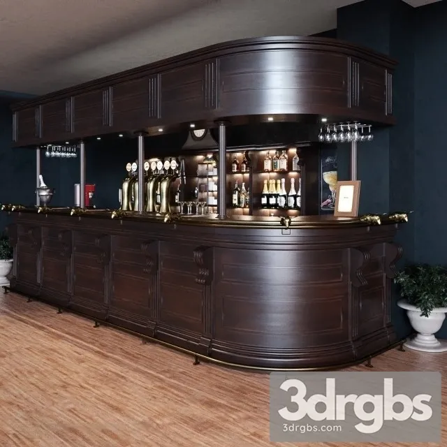 Bar Reception Desk 3 3D Model Download