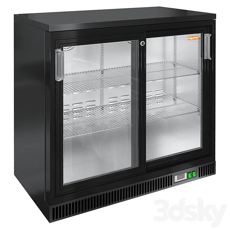 Bar refrigerated cabinet HICOLD SGD250SL 3D Model Free Download