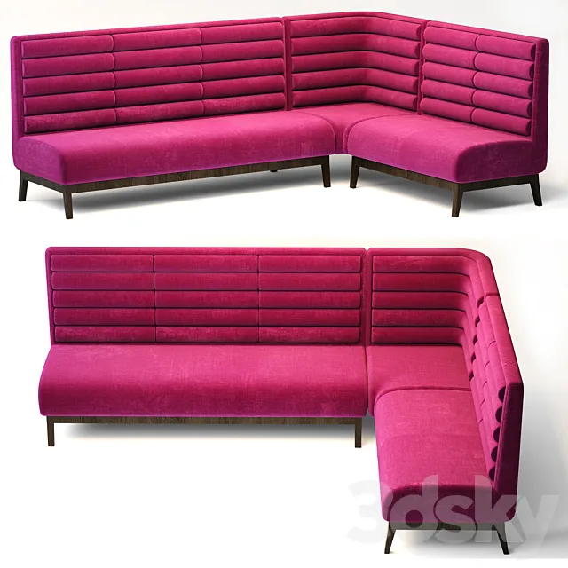 Bar seating sofa 3D Model Bar seating sofa 3D Model