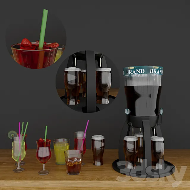 bar set 3D Model