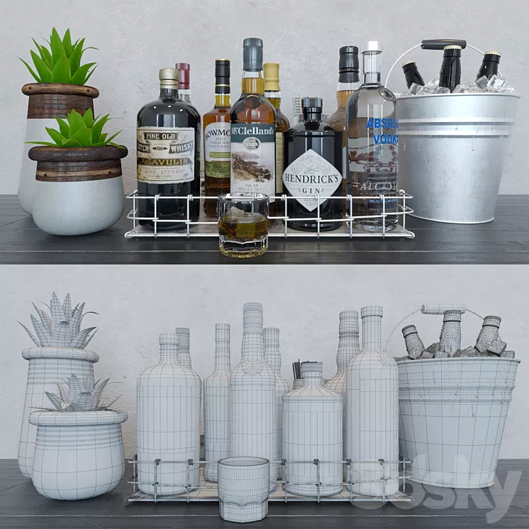 Bar set 3D Model