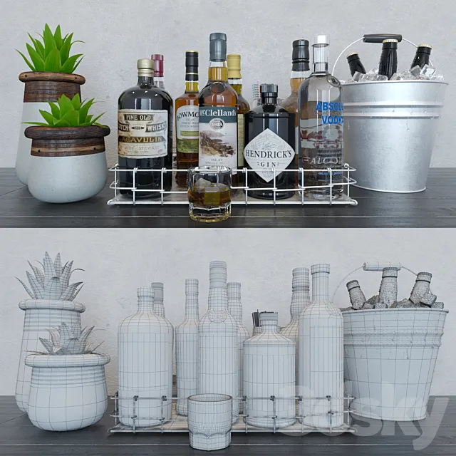 Bar set 3DModel