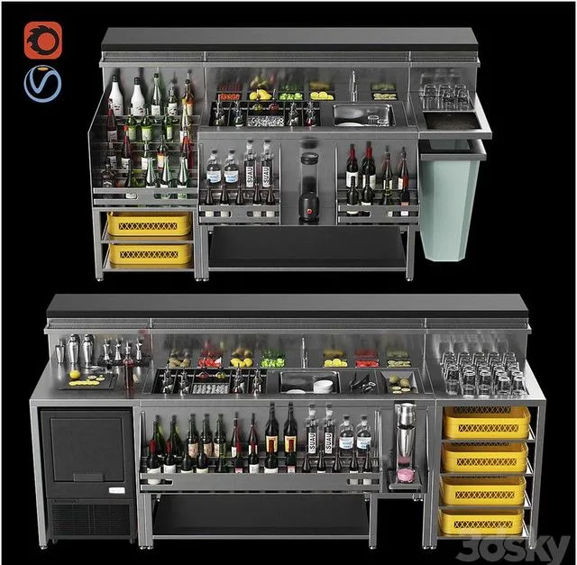 Bar station 3D Model
