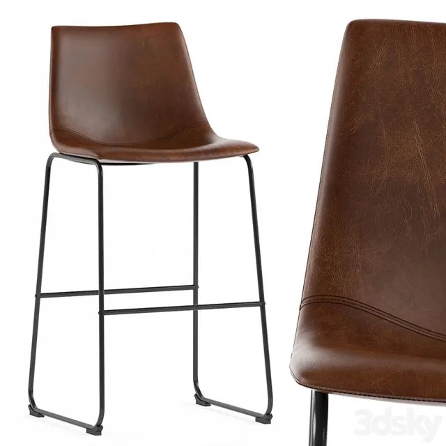 Bar stool Adan Bar Stool (or Pranzo Vermut) 3D Model Bar stool Adan Bar Stool (or Pranzo Vermut) 3D Model