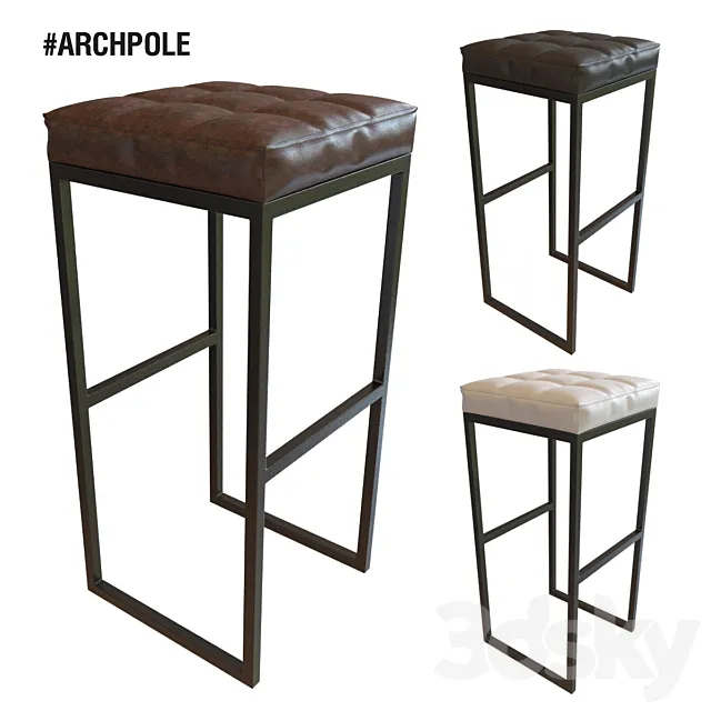 Bar stool Archpole Chocolate moon bar 3D Model