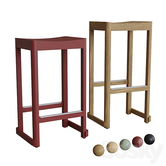 Bar stool Atelier 3D Model Bar stool Atelier 3D Model