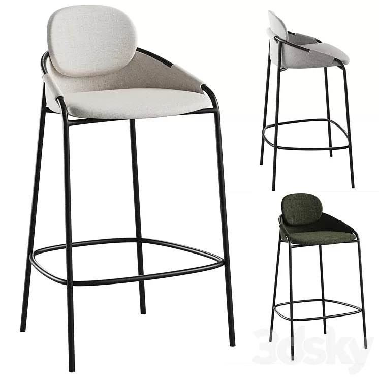 Bar stool Claudio 3D Model Free Download