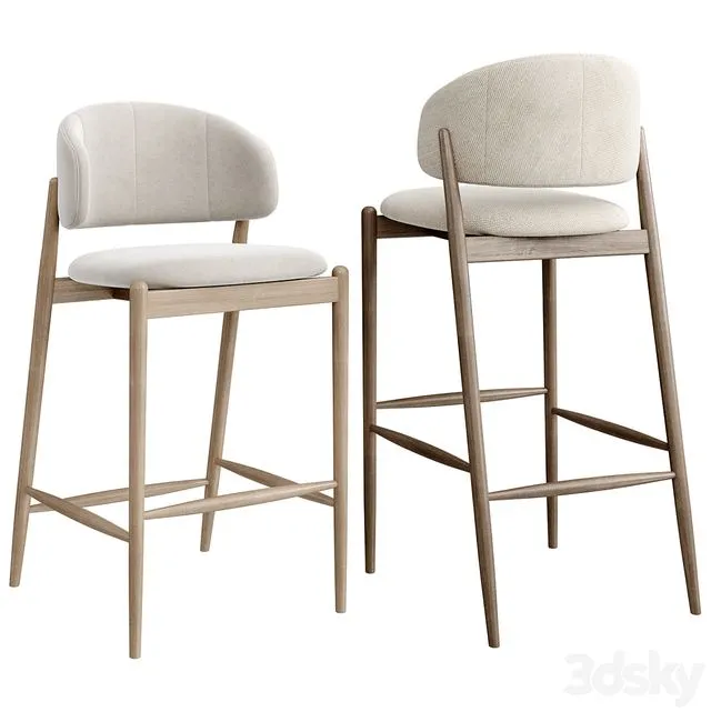 Bar stool Family Look 3D Model