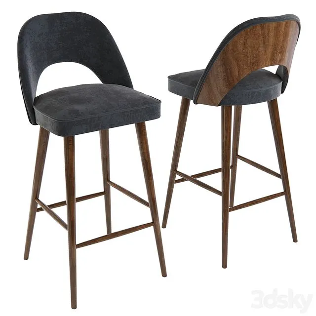 Bar stool GLORI-9 from Stella 3D Model Bar stool GLORI-9 from Stella 3D Model