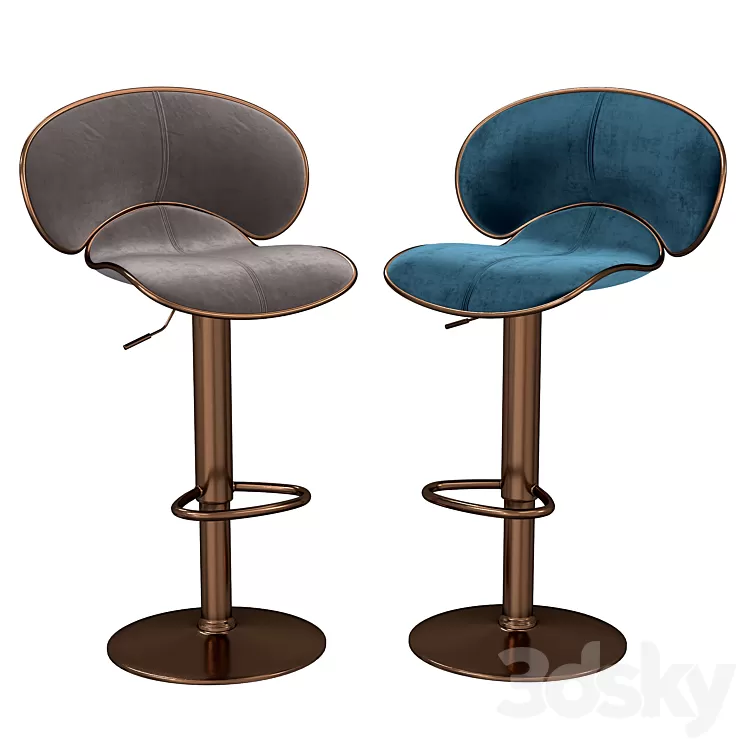 Bar stool Hoker 3D Model Free Download - 3DSKY Decor Helper