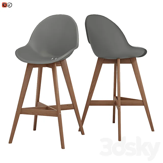 Bar stool IKEA FANBYUN 3D Model Bar stool IKEA FANBYUN 3D Model