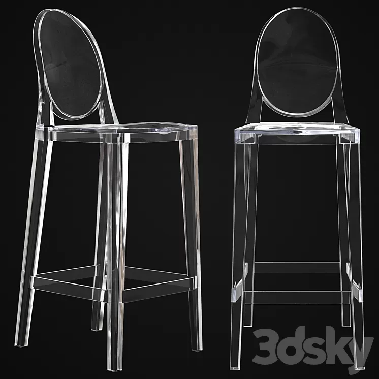 Bar stool Kartell One more 5890 3D Model