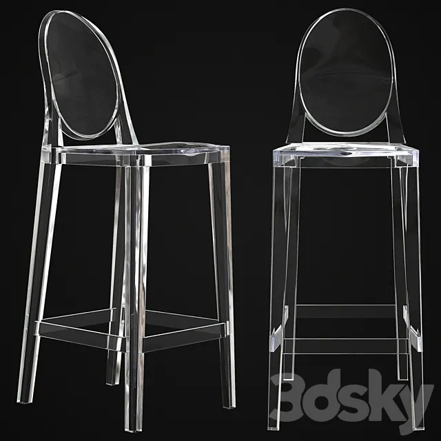 Bar stool Kartell One more 5890 3DModel Bar stool Kartell One more 5890 3DModel